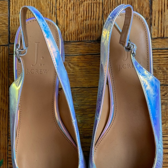 J. by J. Crew slip on kitten heels iridescent - Picture 9 of 9